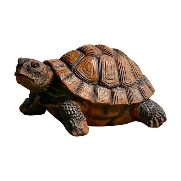 Getwin Desktop Dress Up,,Realistic Turtle Garden Statue Lifelike Resine Decor for Outdoor Pond Patio Or Yard Tortoise Ornament for Landscaping