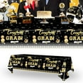 thumbnail image 1 of Getwin Household Antependium,Pe Plastic Black and Gold Tablecloth,2025 New Graduation Season Theme Tablecloth Disposable Pe Plastic Tablecloth Tablecloth, 1 of 6