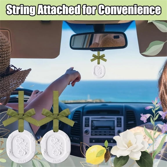 Getwin Household Pendan,Bedroom Fragrance Pendant,Claydisc Oil Passive Diffusers for 6 Aroma Flower Car Passive Oil Diffuser Improves Sleep and Stress for Room Cars Bathroom Home