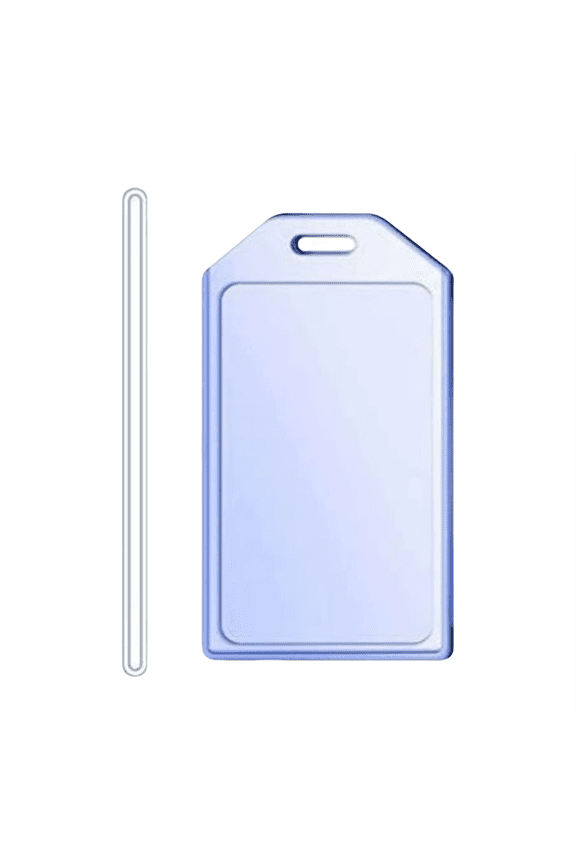 Household Pendant,Transparent Luggage Tag,Rigid Luggage Tag Holders with 6" Worm Loops Hard Plastic Suitcase Id Tag Identifiers with Business Card Insert Window By