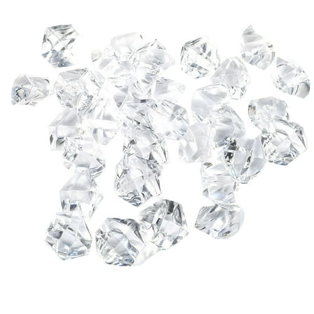 Getwin Household Stones,,Fake Crystals 50Pcs Acrylic Gems Ice Rocks Plastic Diamonds Vase Rocks Centerpiece for Vase Fillers Party Table Scatter Wedding Display