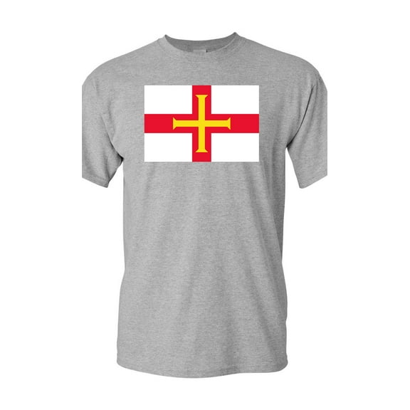 Geurnsey Country Flag Adult DT T-Shirt Tee
