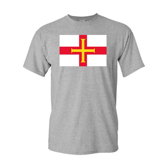 Geurnsey Country Flag Adult DT T-Shirt Tee