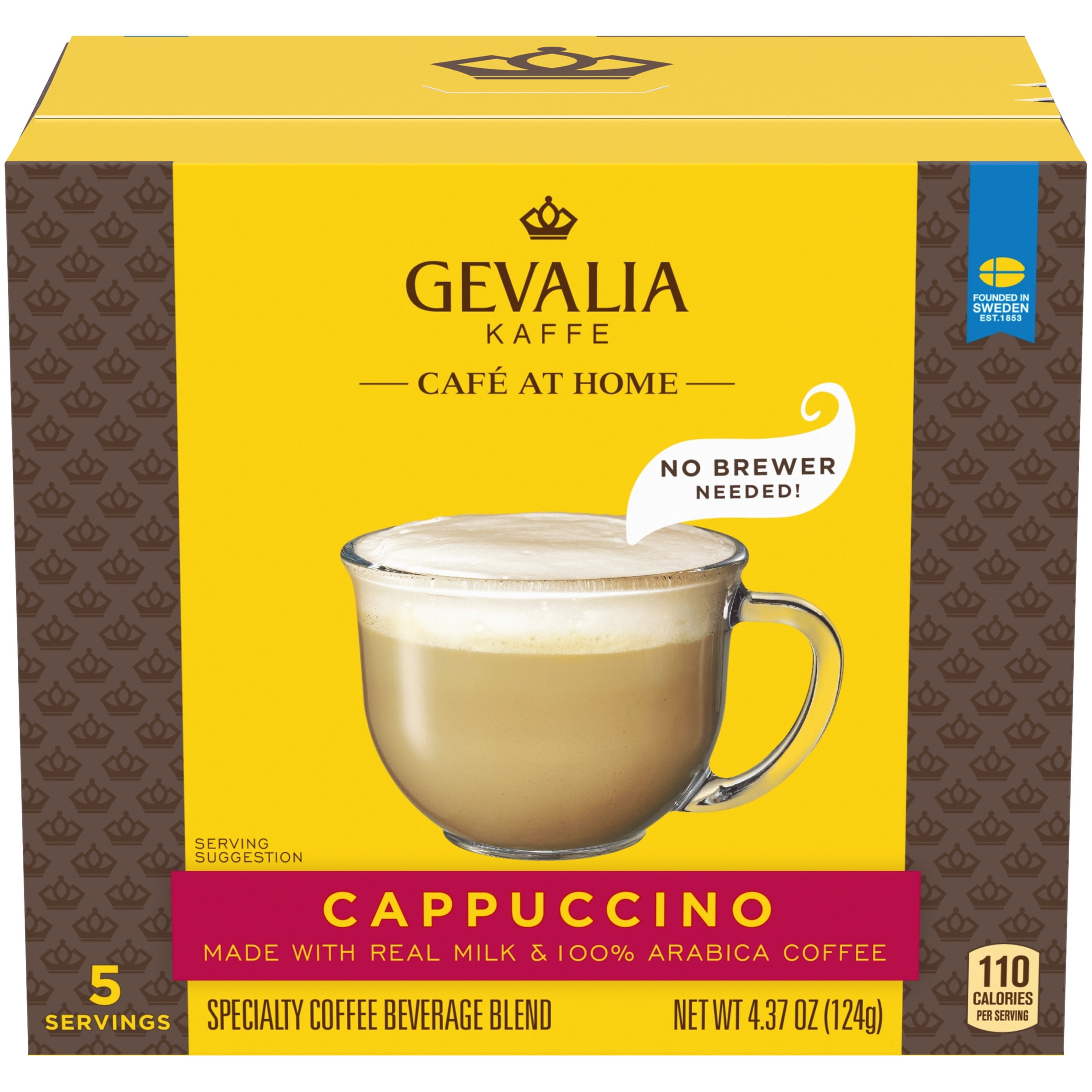 Gevalia Café at Home Cappuccino Instant Coffee Specialty Beverage Blend