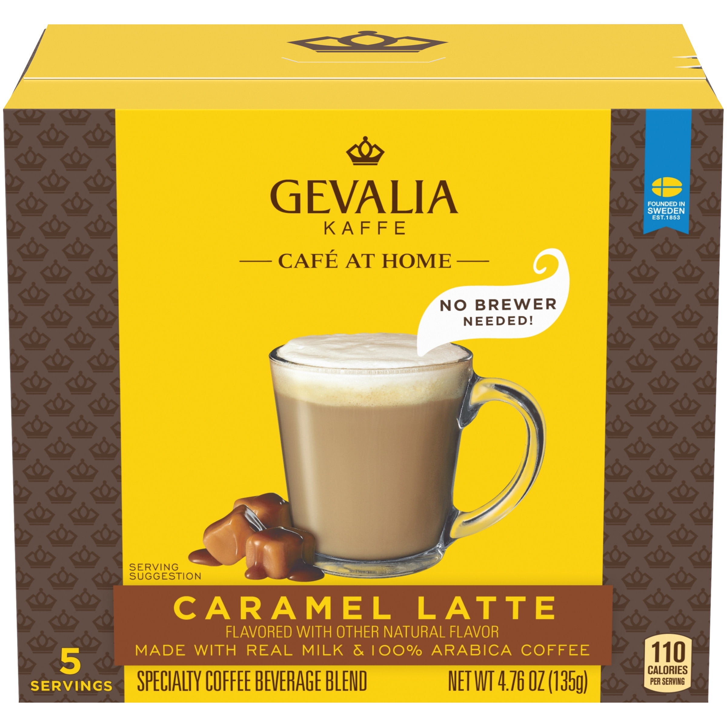 Gevalia Cafe at Home Caramel Latte Instant Coffee Specialty Beverage