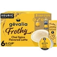 thumbnail image 1 of Gevalia Frothy 2-Step Chai Spice Flavored Latte Espresso Style Keurig K-Cup® Coffee Pods & Froth Packets Kit, 6 ct Box, 1 of 15