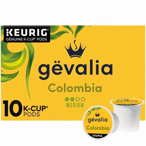 Gevalia Colombia Medium Roast K-Cup Coffee Pods, 10 Count (Pack of 8)