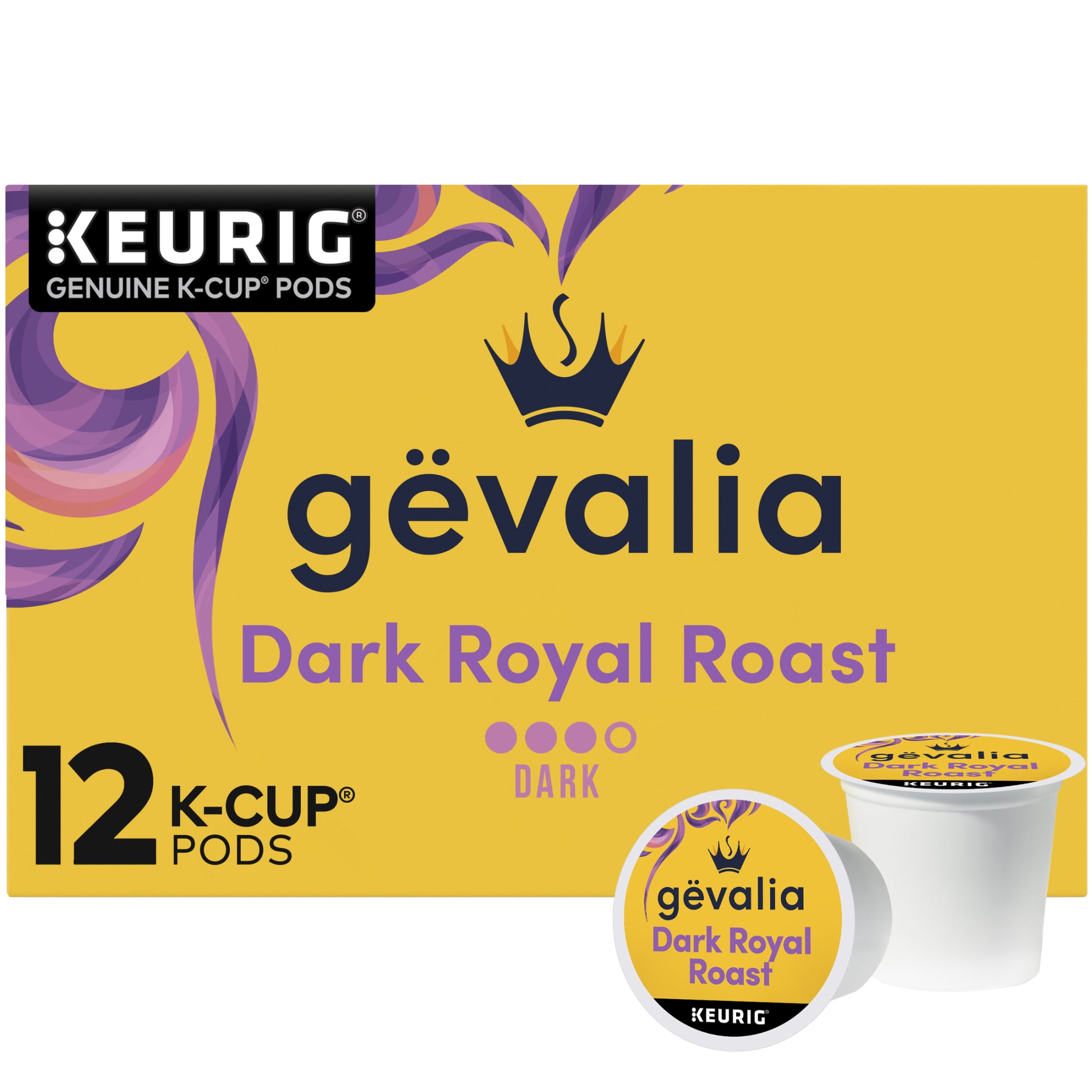Gevalia, Dark Royal Roast Coffee K-Cup Pods, 12 ct, bold, full-bodied -  Walmart.com