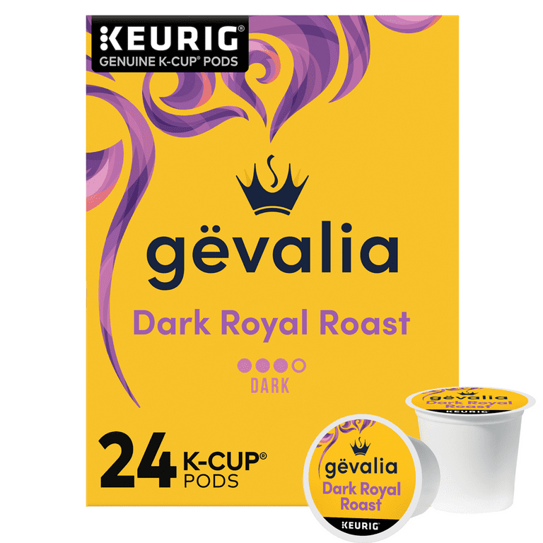Gevalia Dark Royal Roast Coffee, Keurig K-Cup Pods, 24 ct Box