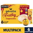 thumbnail image 1 of Gevalia Frothy 2-Step Artificially Flavored Cappuccino Espresso Style K‐Cup® Coffee Pods & Froth Packets Kit, 6 ct. Box, 1 of 14
