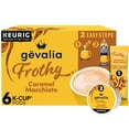 thumbnail image 1 of Gevalia Frothy 2-Step Artificially Flavored Caramel Macchiato Espresso Style K-Cup Coffee Pods & Froth Packets Kit, 6 ct Box, 1 of 9