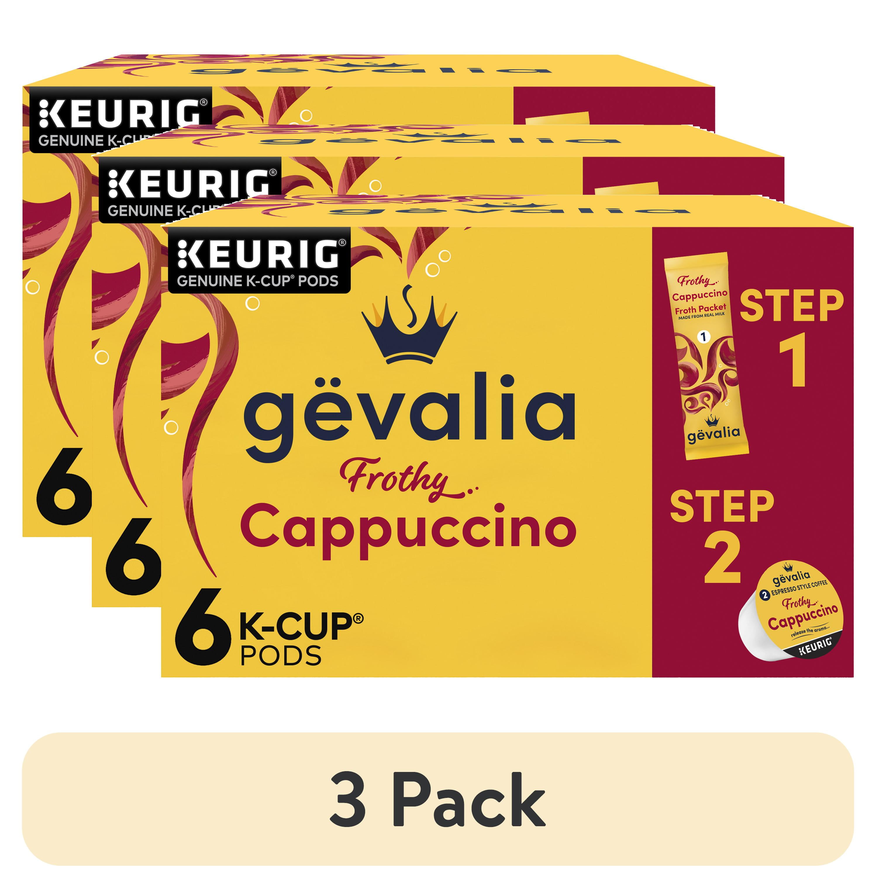 Gevalia Frothy 2Step Cappuccino Espresso K‐Cup® Coffee Pods & Froth