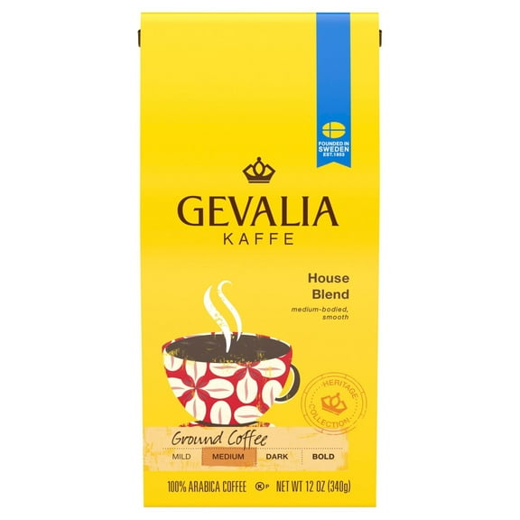 Gevalia House Blend Medium-Dark Roast Ground Coffee - 12 Oz
