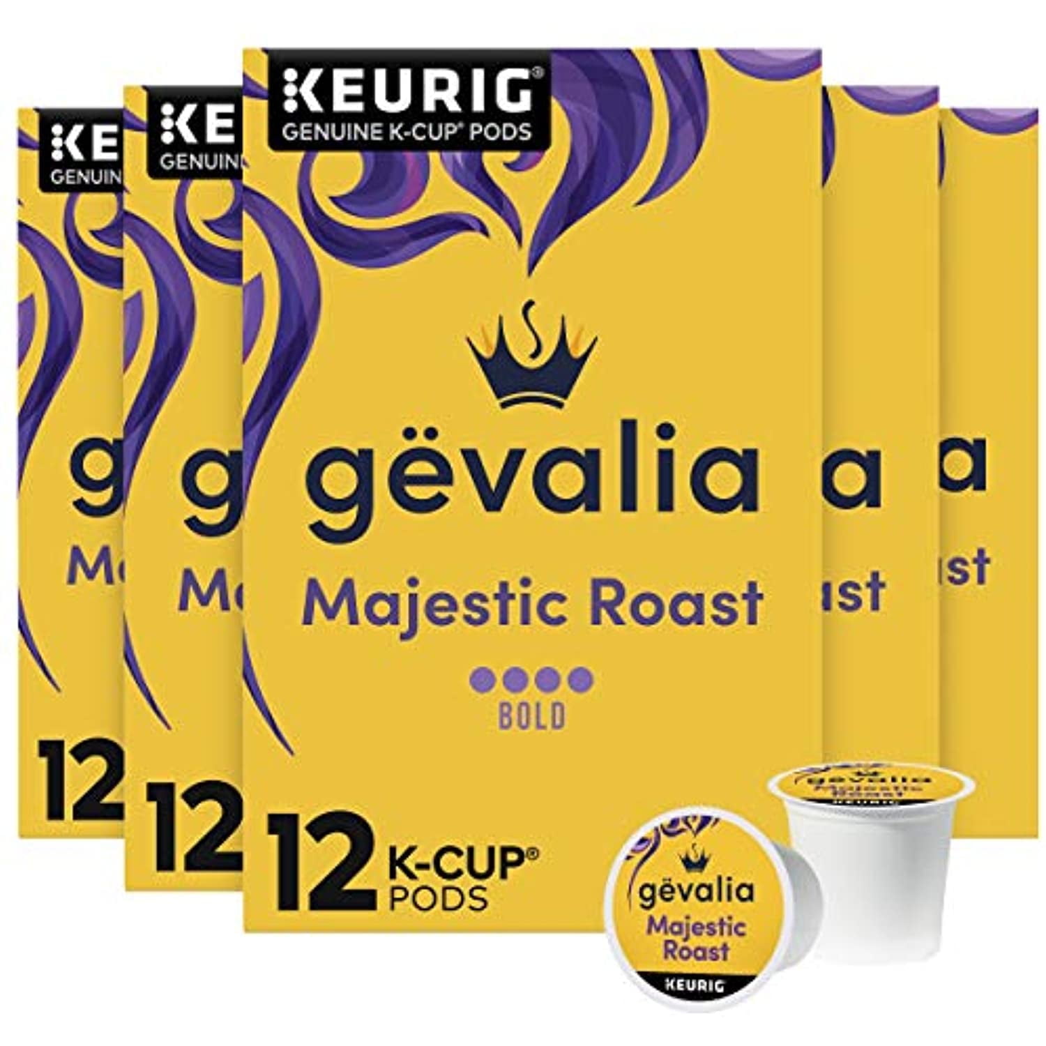 Gevalia Majestic Roast Bold Dark Roast K?Cup Coffee Pods 72 Ct (Pack Of 6)