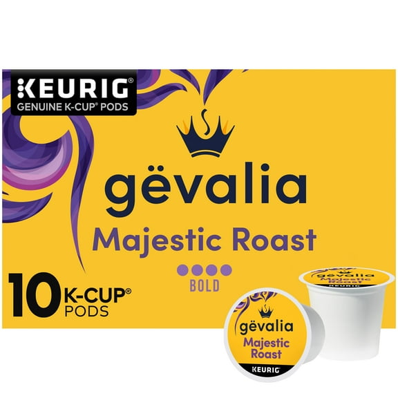 Gevalia Majestic Roast Bold Roast KCup Coffee Pods, 10 ct Box