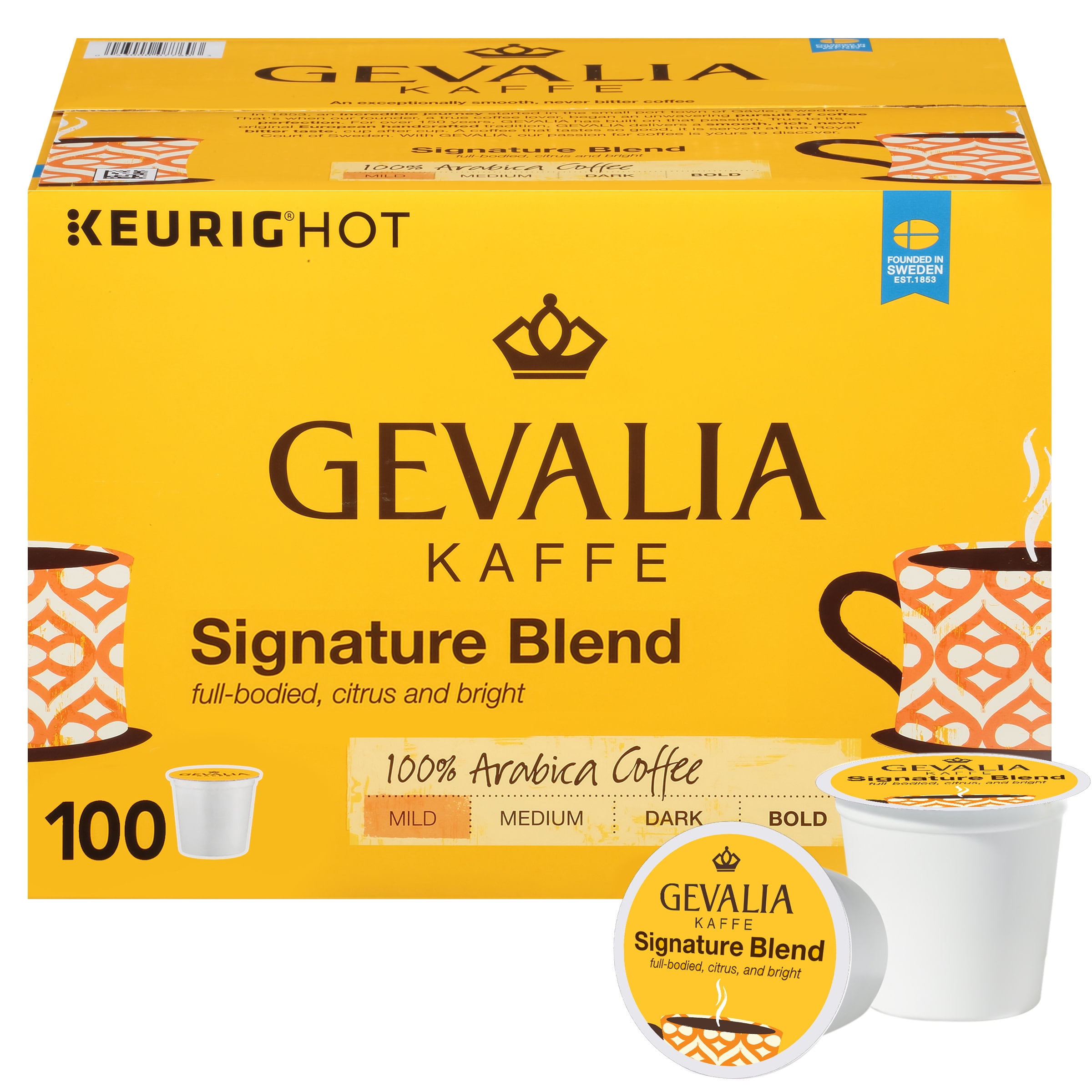 Gevalia Signature Blend Mild Light Roast K Cup Coffee Pods 100