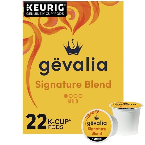 Gevalia Signature Blend Mild Light Roast K-Cup Coffee Pods, 22 ct Box(2 pack)