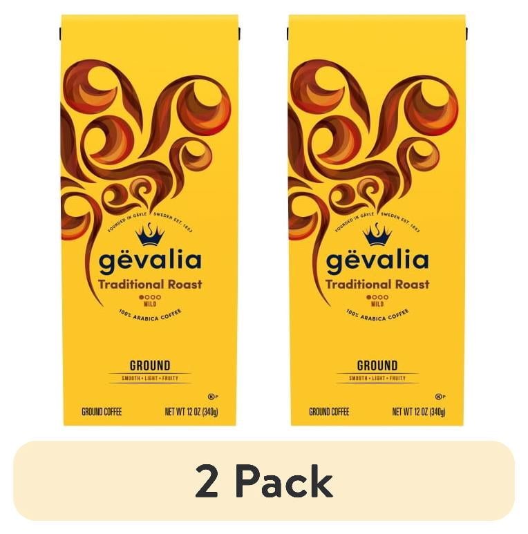 (2 pack) Gevalia Traditional Roast Ground Coffee, 12 oz. Bag - Walmart.com
