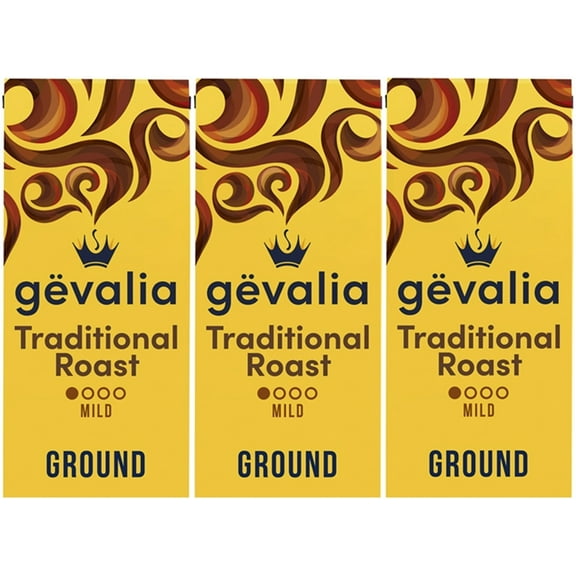 Gevalia Traditional Roast Ground Coffee, 12 oz (Pack of 3)