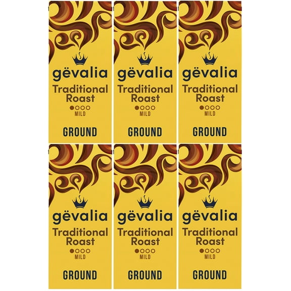 Gevalia Traditional Roast Ground Coffee, 12 oz (Pack of 6)