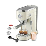 Gevi 20 Bar Compact Professional Espresso Coffee Machine, Beige Color, 35 OZ, New Condition
