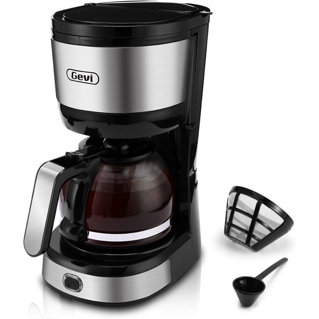 Gevi 4Cup Coffee Maker with AutoShut Off, Small Drip Coffeemaker Super Automatic Espresso