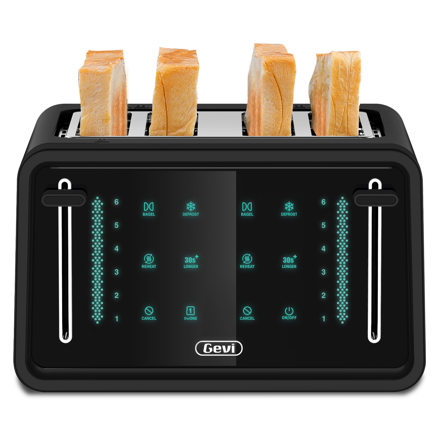 Brentwood TS285 Cool Touch 4 Slice Toaster, Black
