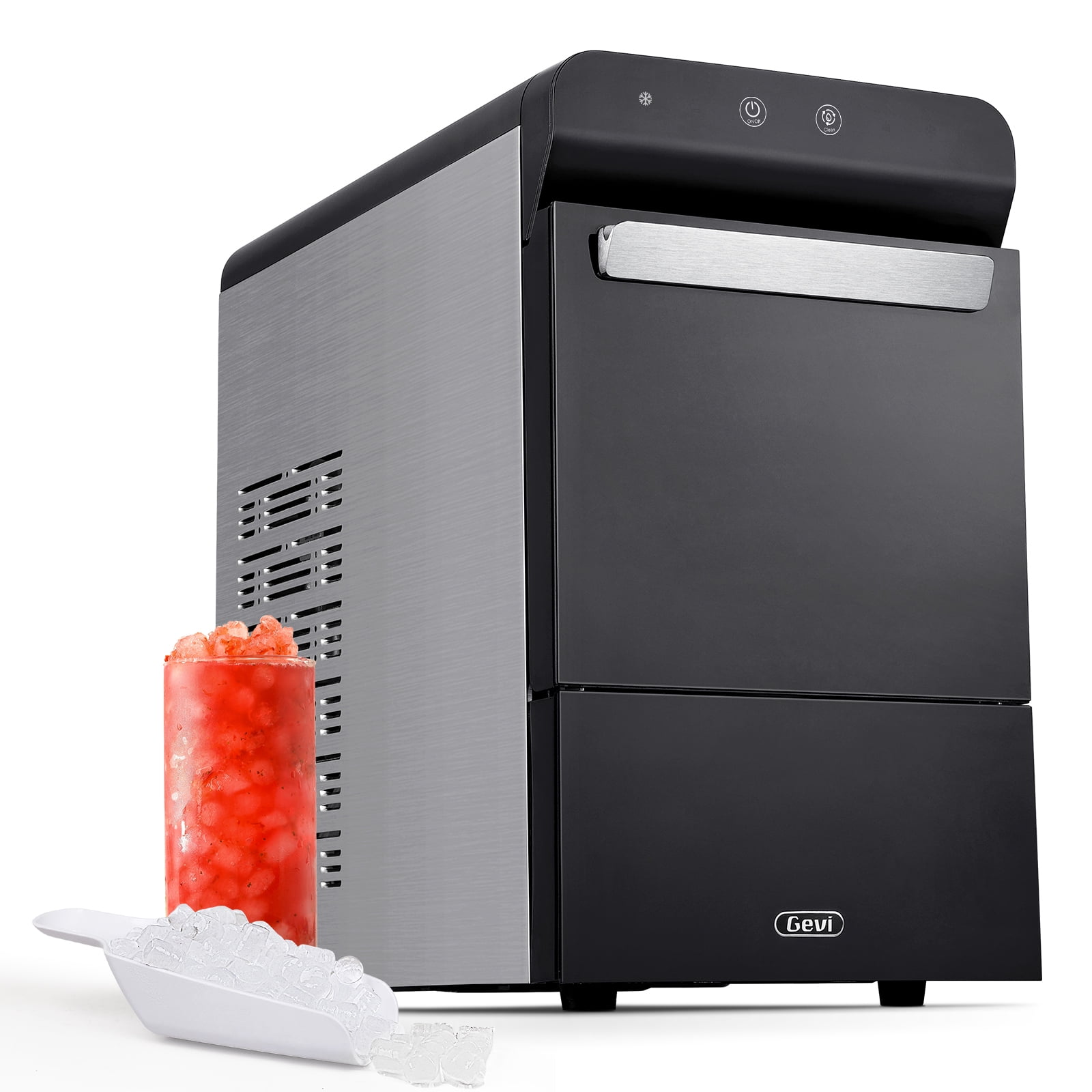 Gevi Portable Countertop Nugget Ice Maker Chewable Pellet Ice 30lbs