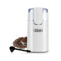 Gevi Electric Coffee Grinder and Spice Grinder with Stainless Steel Blades, White