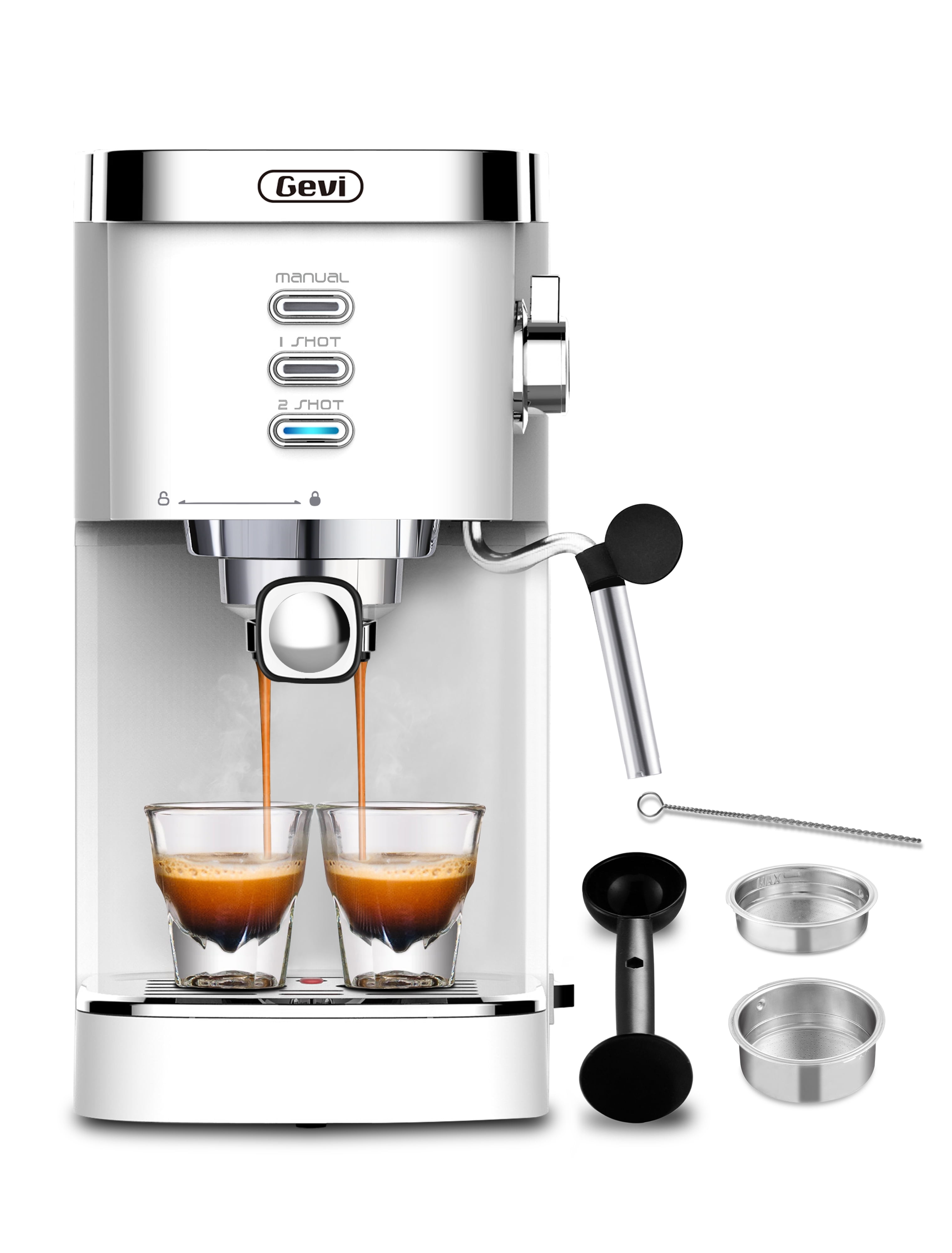 Gevi Espresso Machine Automatic Coffee Machine 20 Bar Cappuccino Coffee
