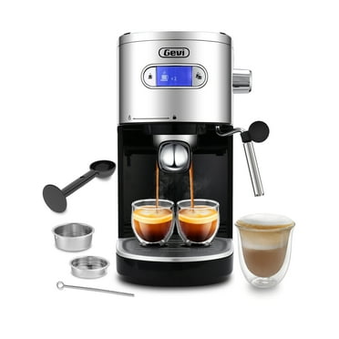 Gevi Espresso Machines 20 Bar Fast Heating Automatic Coffee Machine with Milk Frother Steam Wand,  Stainless Steel