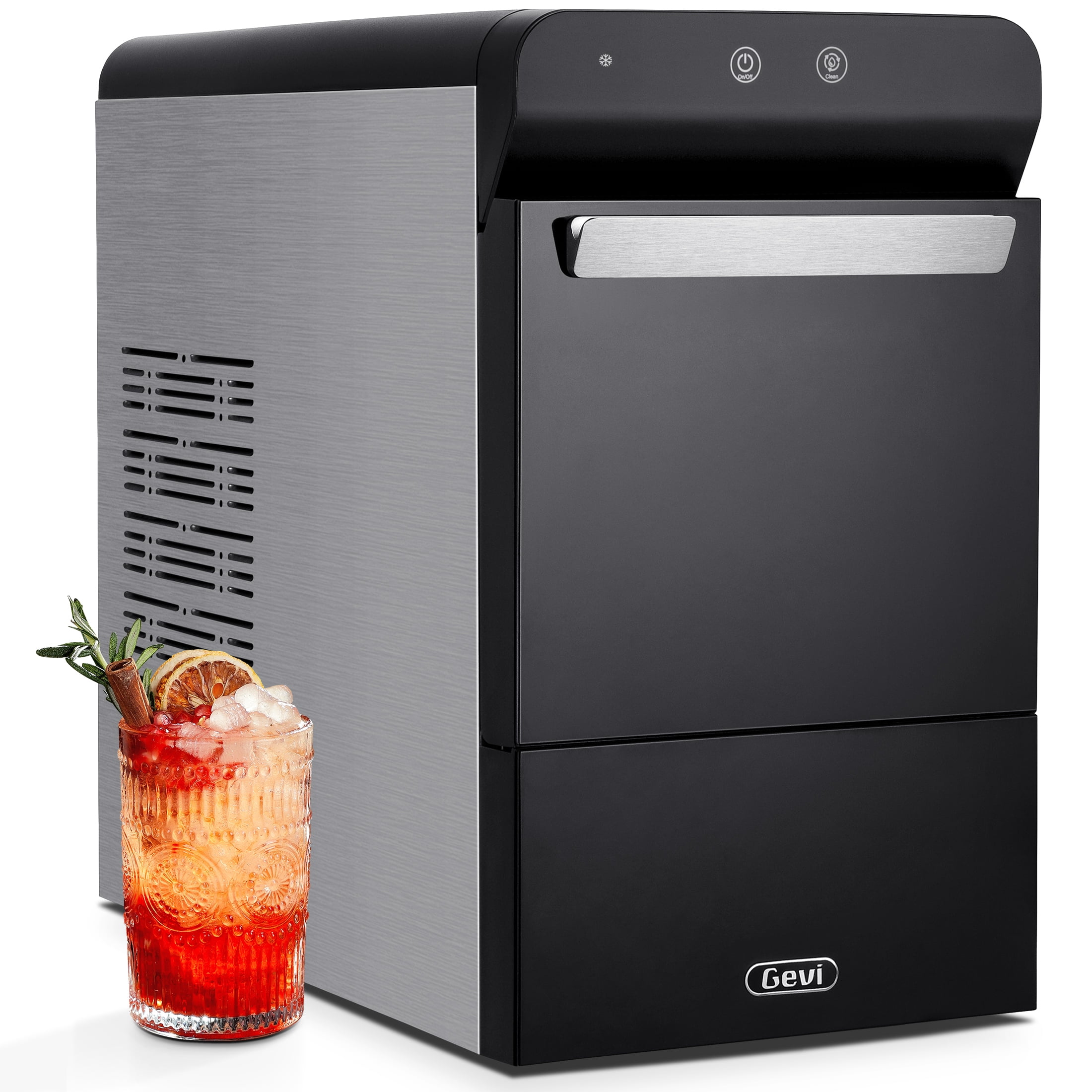 Gevi Household 30 lb. Daily Production Nugget Ice Manual and Auto Refill Portable Ice Maker Finish: White IMN-1000B-WH