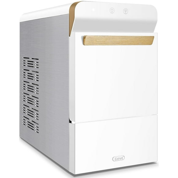 Gevi Household V2.0 Quiet Countertop Nugget Ice Maker, Self-Cleaning Chewable Pellet Ice Machine, 38 lbs/24H, Energy-Efficient, White