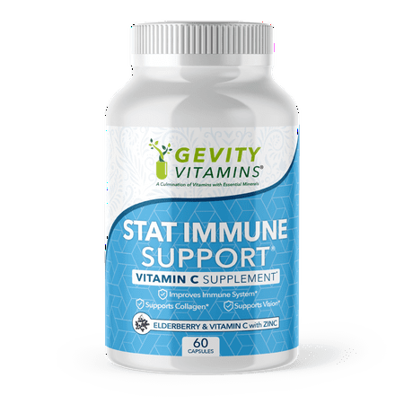 Stat Immune Support® by Gevity Vitamins - Elderberry with Zinc Echinacea Supplement, 60Ct