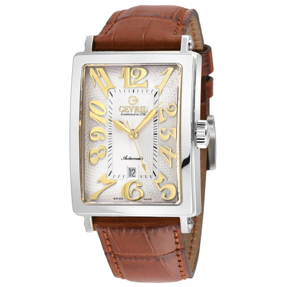 Gevril Avenue of Americas Automatic White Dial Men's Watch 15005-5