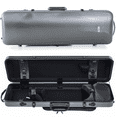 thumbnail image 1 of GEWA Pure Polycarbonate 2.4 Oblong Violin Case - Grey/Black with Subway Handle, 1 of 10