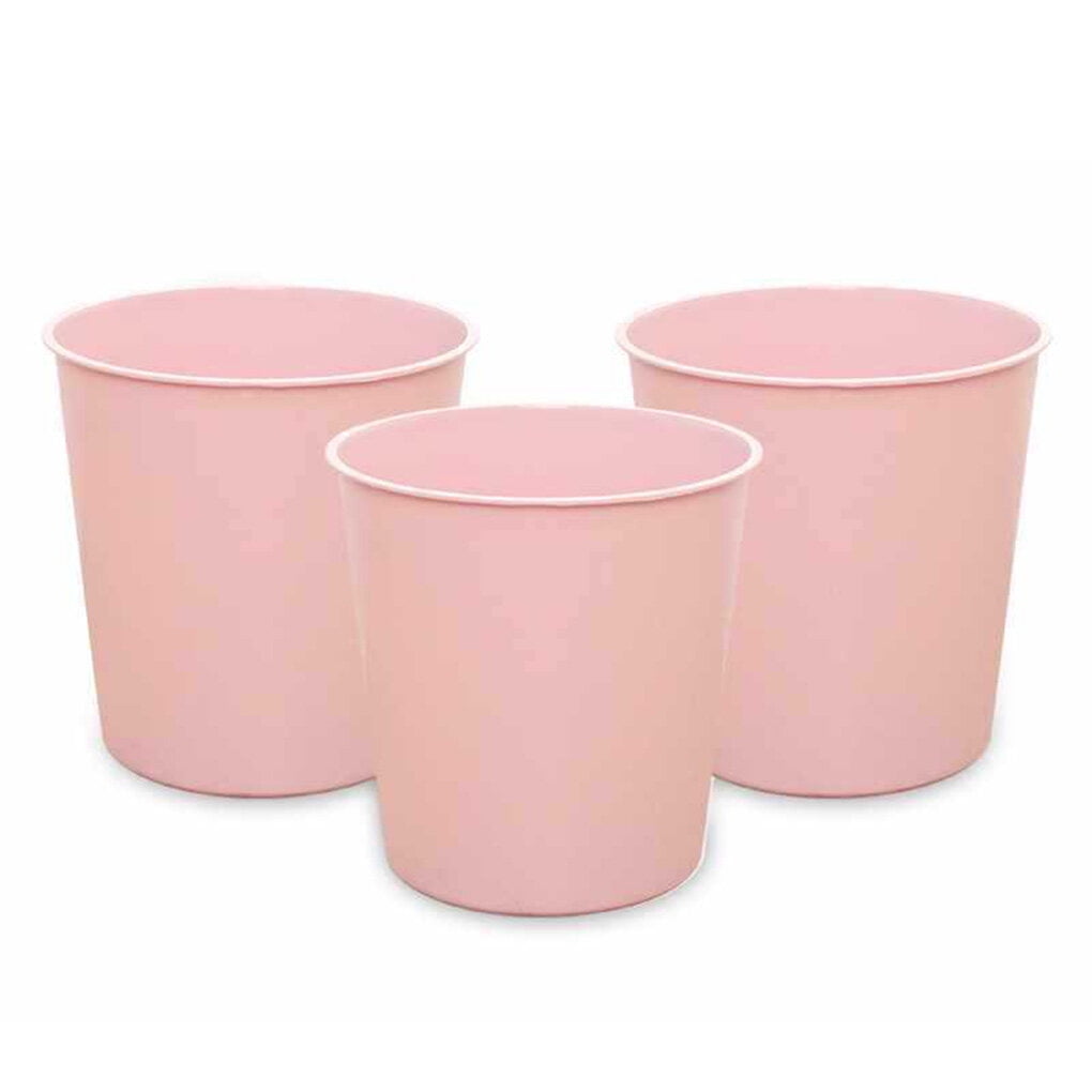 GeweYeeli 3 Pieces Round Waste Paper Bin Lightweight Trash Can No Lid