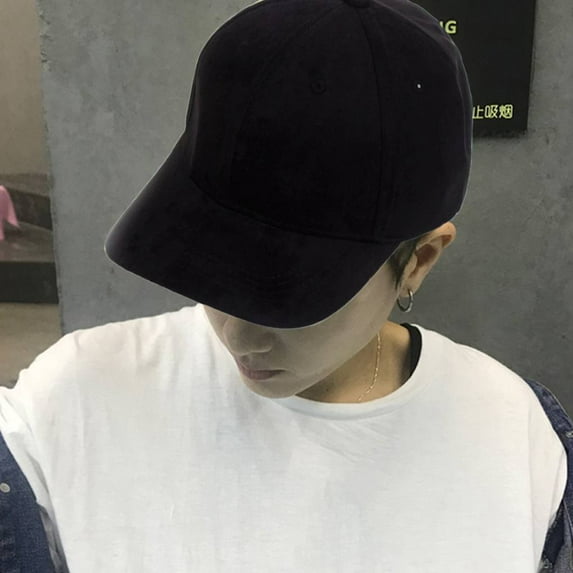 GeweYeeli Solid Color Suede Baseball Cap Unisex Curved Brim Hat Outdoor Sports Hat