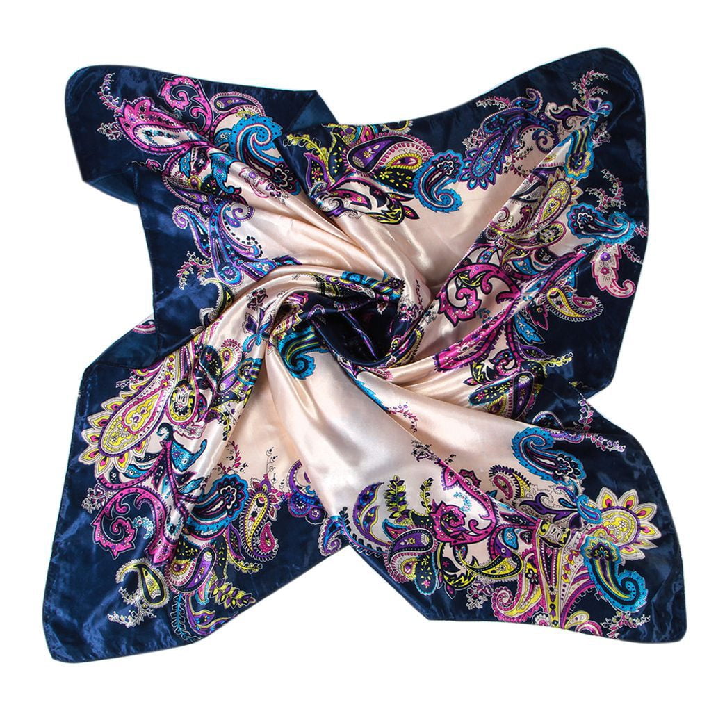 GeweYeeli Women New Elegant Large Head Scarves Soft Silk Feel Satin