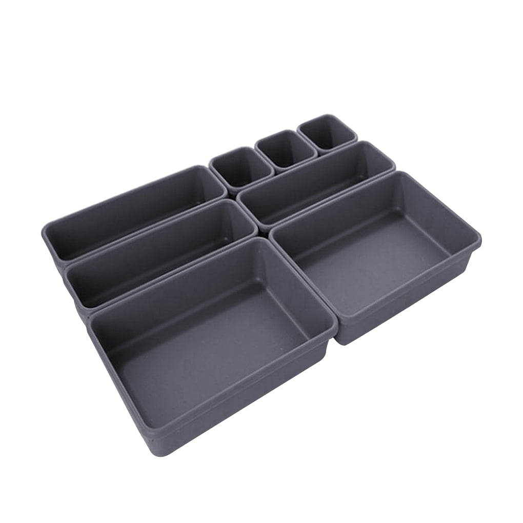 Black Plastic Organizer Tray with 6 Dividers HA01016116 (Pack of 54)