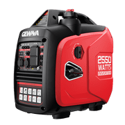 Gewna 2550W Gas Inverter Generator,Portable & Quiet,Low Oil for Home Use, Camping, Outdoor,Red