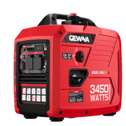 Gewna 3450-Watt Portable Inverter Generator (Dual Fuel Powered) ,Super Quiet, Lightweight Design for Home Backup & RV , Long Run Time,Red