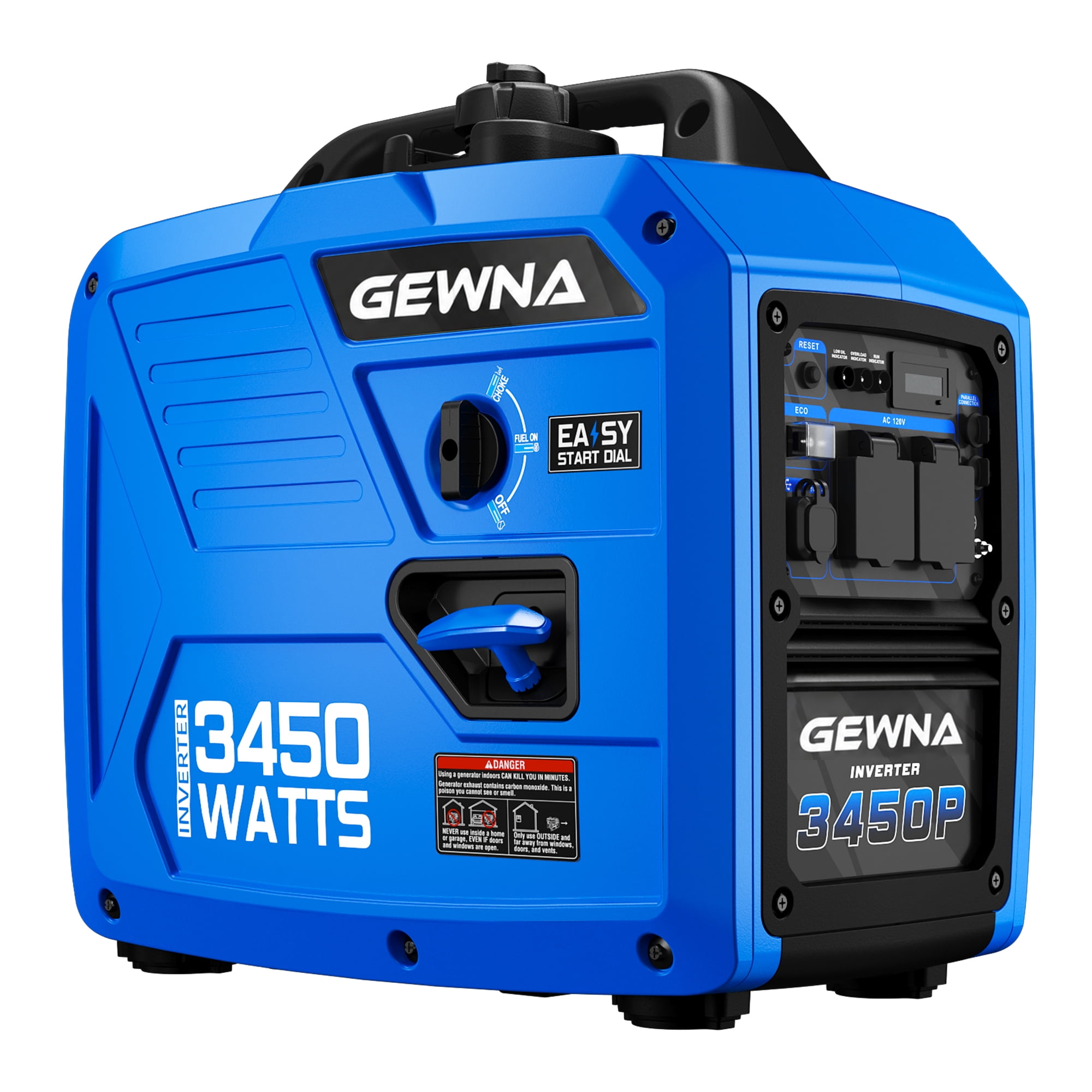 Gewna 3450-Watt Portable Inverter Generator (Gas Powered) ,Super Quiet ...