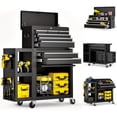 thumbnail image 1 of Gewna 8 Drawers Rolling Tool Chest with Locking System,Metal  Storage Cart  with Side Cabinet, Removable Toolbox Organizer for Workshop, Garage, 1 of 7