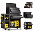 thumbnail image 1 of Gewna 8 Drawers Rolling Tool Chest with Locking System,Metal  Storage Cart  with Side Cabinet, Removable Toolbox Organizer for Workshop, Garage, 1 of 9