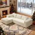 thumbnail image 1 of Gewnee 106" High Backrest Sectional Sofa&Couch,L-Shape Sectional Sofa Convertible Left or Right Chaise,Deep Seat Modern Modular Sofa ,Suitable for Living Rooms and Bedrooms.Beige, 1 of 23