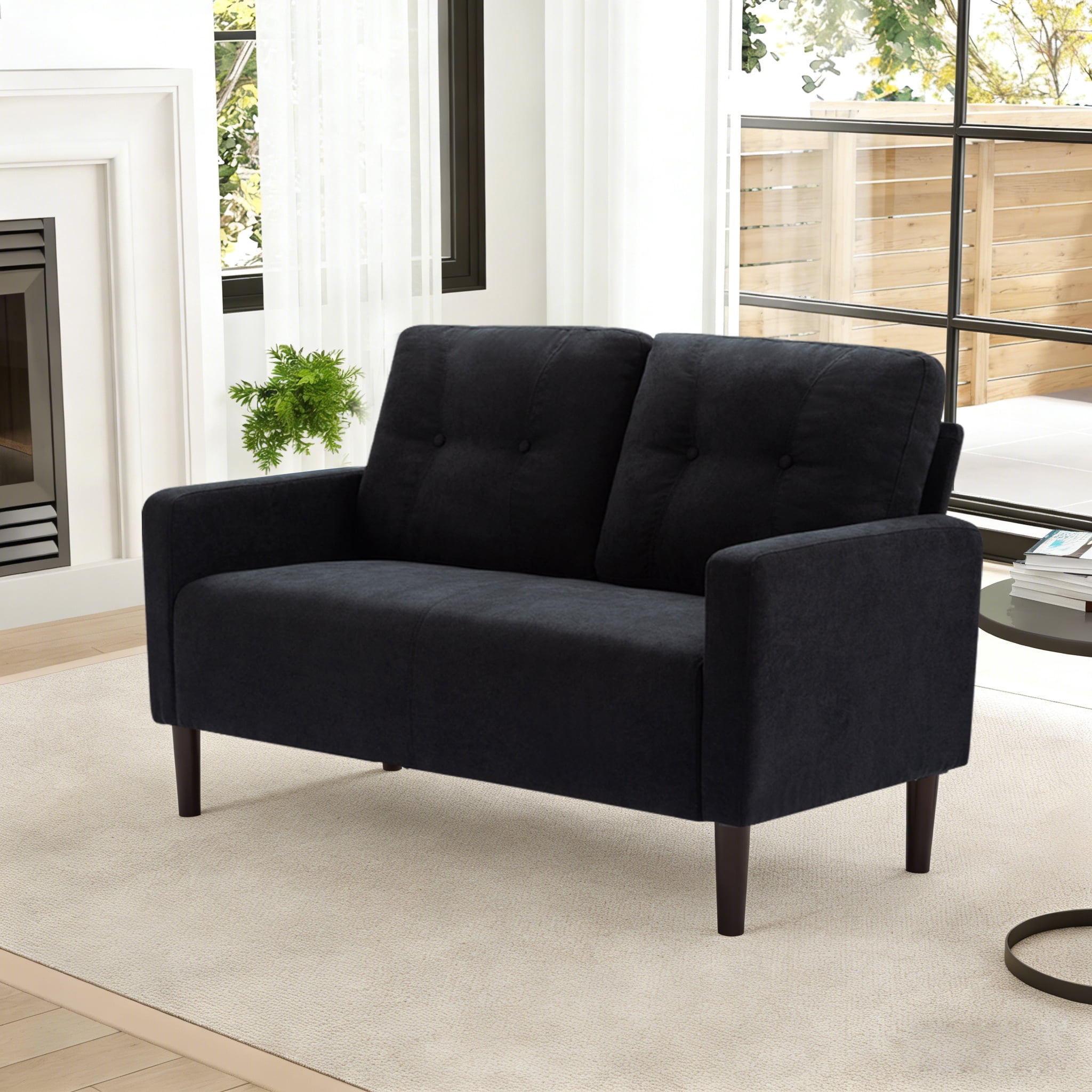 Gewnee Loveseat Couch 51.2 Inch, Modern Small Sofa for Living Room ...
