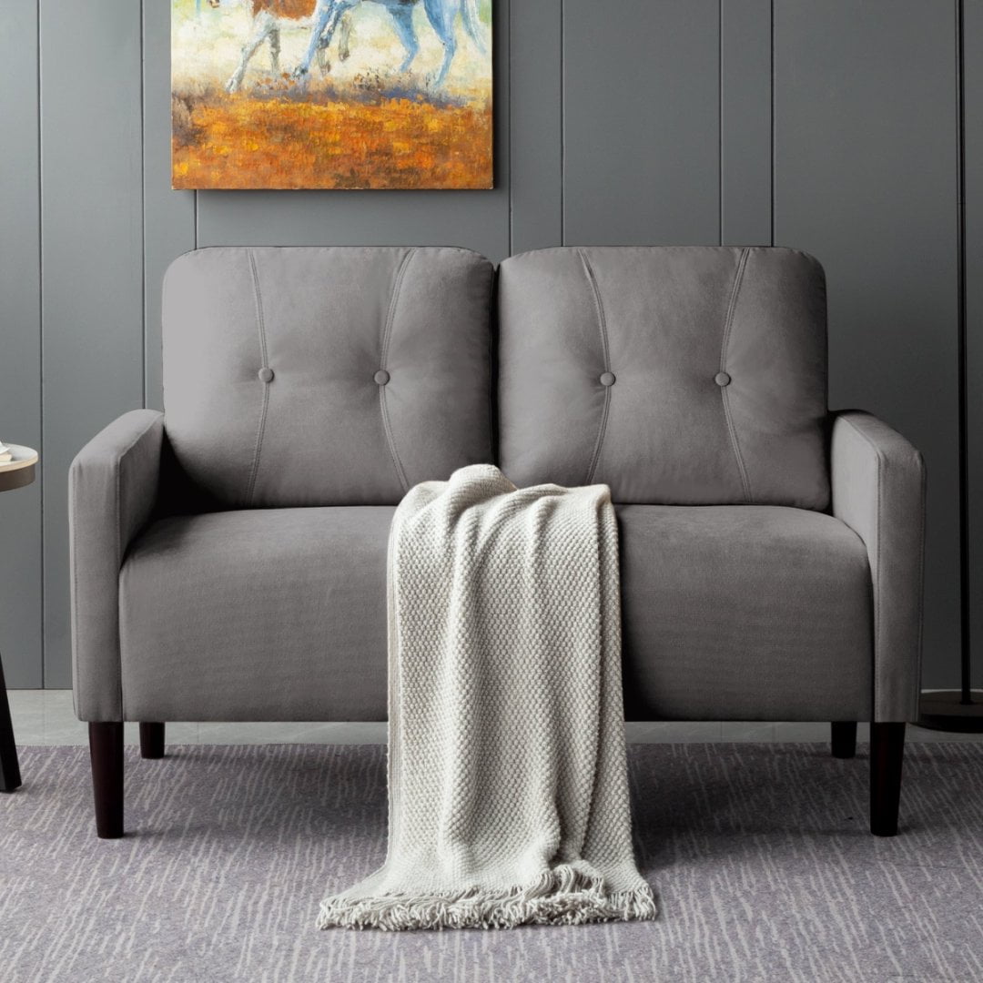 Gewnee 51.2 Inch Loveseat sofa, Modern 2-Seater Sofa Couch for Living ...