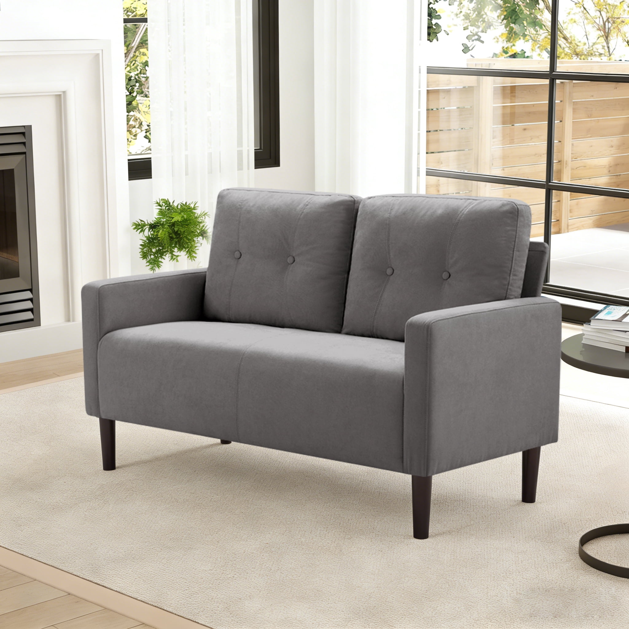 Gewnee Loveseat Couch 51.2 Inch, Modern Small Sofa for Living Room ...