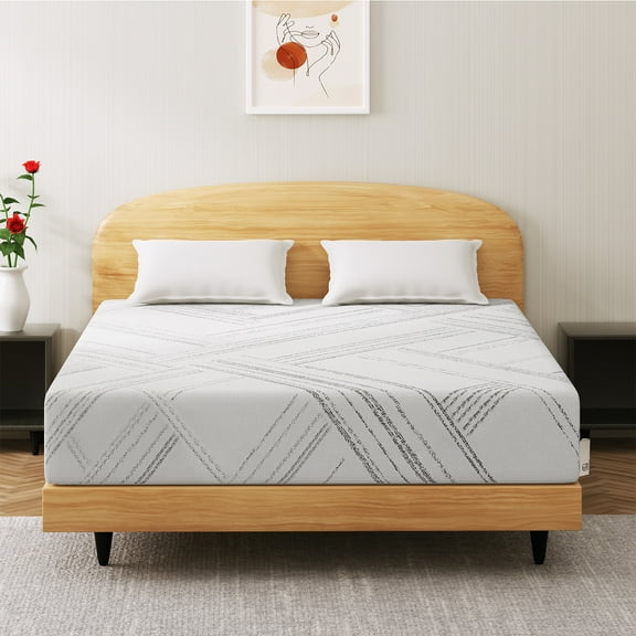 Gewnee 8 inch Medium-Firm Cooling Memory Foam Mattress in a Box,Queen